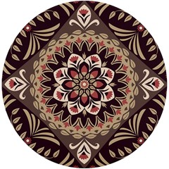 Seamless Pattern Floral Flower Uv Print Round Tile Coaster by Hannah976