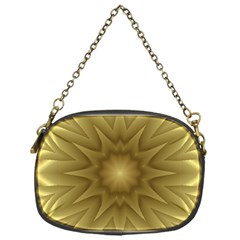 Background Pattern Golden Yellow Chain Purse (one Side)