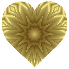 Background Pattern Golden Yellow Wooden Puzzle Heart