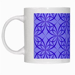 Decor Pattern Blue Curved Line White Mug