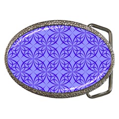 Decor Pattern Blue Curved Line Belt Buckles