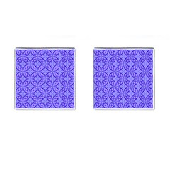 Decor Pattern Blue Curved Line Cufflinks (square)