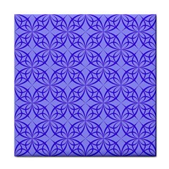 Decor Pattern Blue Curved Line Face Towel by Hannah976