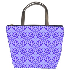 Decor Pattern Blue Curved Line Bucket Bag by Hannah976