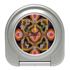 Kaleidoscope Art Pattern Ornament Travel Alarm Clock