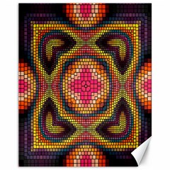 Kaleidoscope Art Pattern Ornament Canvas 11  X 14 