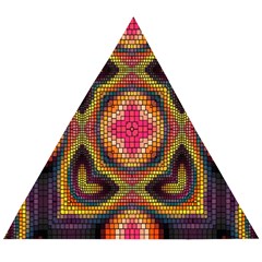 Kaleidoscope Art Pattern Ornament Wooden Puzzle Triangle by Hannah976