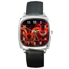 Colorful Prismatic Chromatic Square Metal Watch