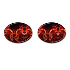 Abstract Seamless Pattern Cufflinks (oval)