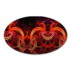 Background Fractal Abstract Oval Magnet