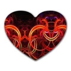 Background Fractal Abstract Heart Mousepad