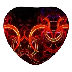 Abstract Seamless Pattern Heart Glass Fridge Magnet (4 pack)