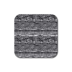 Ethno Seamless Pattern Rubber Coaster (square)