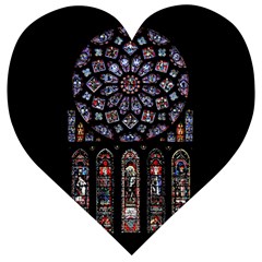Rosette Cathedral Wooden Puzzle Heart by Hannah976