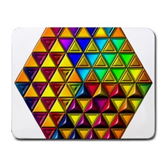Cube Diced Tile Background Image Small Mousepad by Hannah976