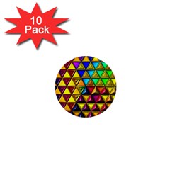 Cube Diced Tile Background Image 1  Mini Buttons (10 Pack) 