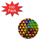 Cube Diced Tile Background Image 1  Mini Buttons (100 Pack) 