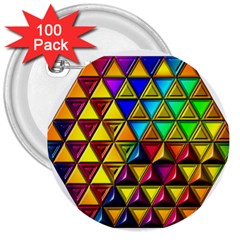 Cube Diced Tile Background Image 3  Buttons (100 Pack) 