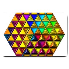 Cube Diced Tile Background Image Large Doormat