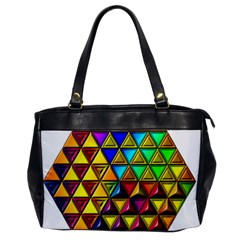 Cube Diced Tile Background Image Oversize Office Handbag by Hannah976