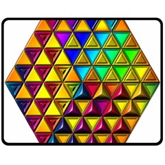 Cube Diced Tile Background Image Fleece Blanket (medium) by Hannah976