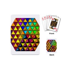 Cube Diced Tile Background Image Playing Cards Single Design (mini) by Hannah976