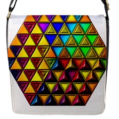 Cube Diced Tile Background Image Flap Closure Messenger Bag (s) by Hannah976