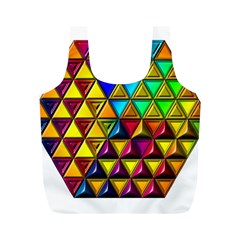 Cube Diced Tile Background Image Full Print Recycle Bag (m) by Hannah976