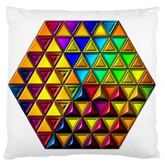 Cube Diced Tile Background Image Large Premium Plush Fleece Cushion Case (two Sides) by Hannah976
