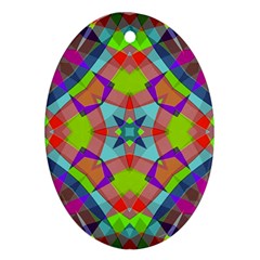 Farbenpracht Kaleidoscope Pattern Ornament (oval)