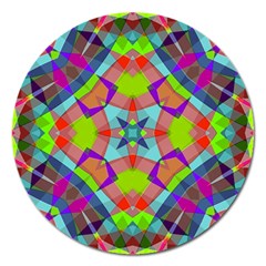 Farbenpracht Kaleidoscope Pattern Magnet 5  (round)