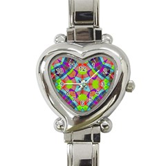 Farbenpracht Kaleidoscope Pattern Heart Italian Charm Watch