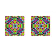 Farbenpracht Kaleidoscope Pattern Cufflinks (square)