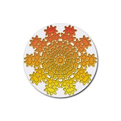 Mandala Background Image Ornament Rubber Coaster (round)