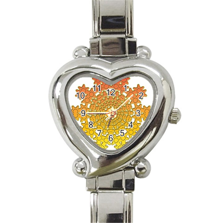 Mandala Background Image Ornament Heart Italian Charm Watch