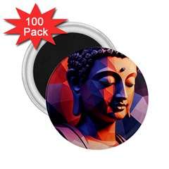 Let That Shit Go Buddha Low Poly (6) 2 25  Magnets (100 Pack)  by 1xmerch