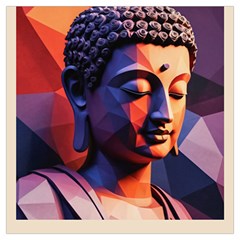 Let That Shit Go Buddha Low Poly (6) Lightweight Scarf  by 1xmerch