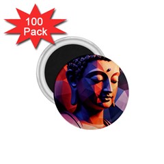 Let That Shit Go Buddha Low Poly (6) 1 75  Magnets (100 Pack)  by 1xmerch