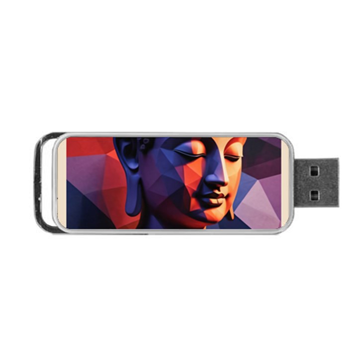 Let That Shit Go Buddha Low Poly (6) Portable USB Flash (One Side)