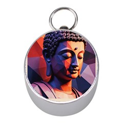 Let That Shit Go Buddha Low Poly (6) Mini Silver Compasses by 1xmerch