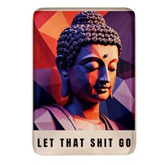 Let That Shit Go Buddha Low Poly (6) Rectangular Glass Fridge Magnet (4 Pack) by 1xmerch