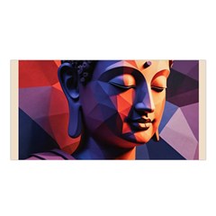 Let That Shit Go Buddha Low Poly (6) Satin Shawl 45  X 80  by 1xmerch