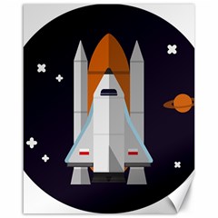 Rocket Space Universe Spaceship Canvas 16  X 20 