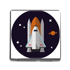 Rocket Space Universe Spaceship Memory Card Reader (square 5 Slot)