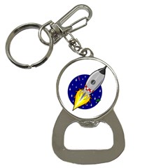 Rocket Ship Launch Vehicle Moon Bottle Opener Key Chain