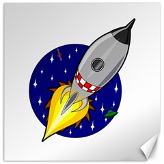 Rocket Ship Launch Vehicle Moon Canvas 12  X 12 