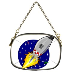 Rocket Ship Launch Vehicle Moon Chain Purse (one Side)