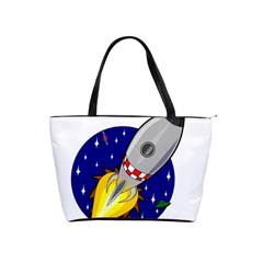 Rocket Ship Launch Vehicle Moon Classic Shoulder Handbag