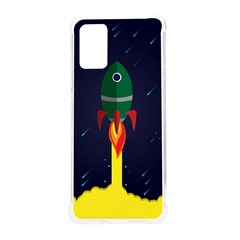 Rocket Halftone Astrology Astronaut Samsung Galaxy S20plus 6 7 Inch Tpu Uv Case by Sarkoni