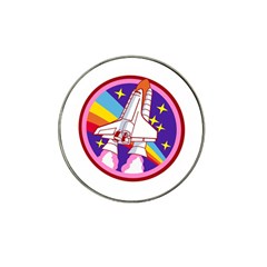 Badge Patch Pink Rainbow Rocket Hat Clip Ball Marker by Sarkoni